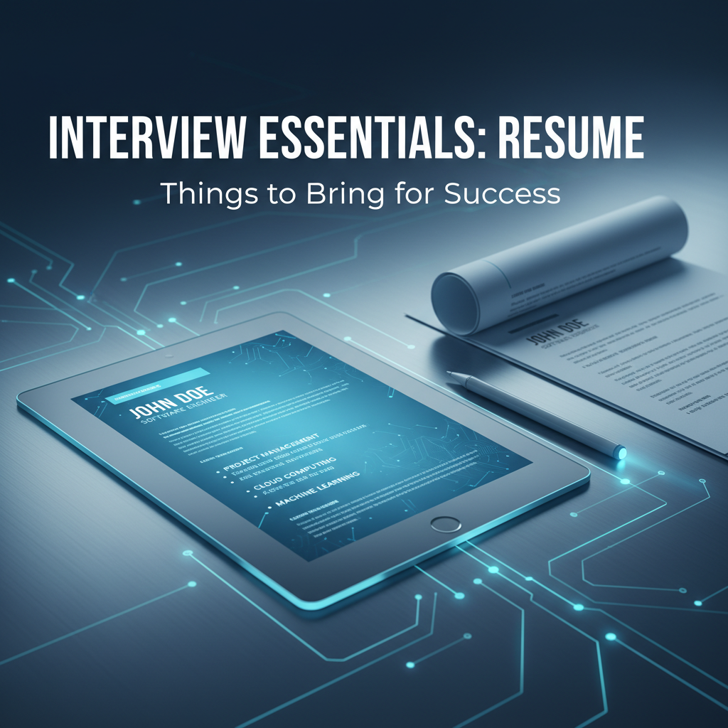 7 Essential Things to Bring to an Interview: Resume Guide & Checklist