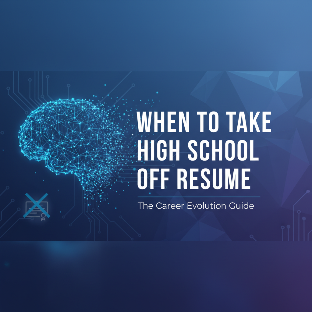 When to Take High School Off Your Resume (and When to Keep It)